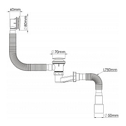Сифон для ванни Nova 1542N