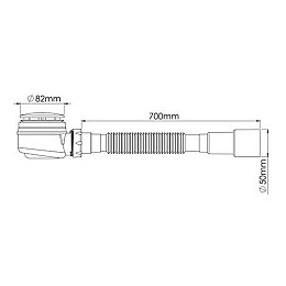 Сифон для душового піддона Nova 1624N