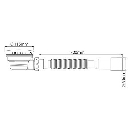 Сифон для душового піддона Nova 1625N