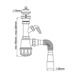Сифон для мийки Nova 1061N