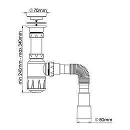 Сифон для умивальника Nova 1051N