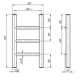 Полотенцесушитель водяний Орион П3 200х400 Deffi Білий (C.OR.40.20.3.W.A)