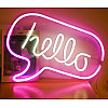 Настінний неоновий світильник-нічник Angel HELLO 43*31 см