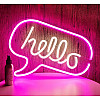 Настінний неоновий світильник-нічник Angel HELLO 43*31 см