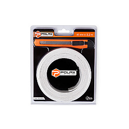 Бордюрна стрічка Polax для ванної 41 мм х 3,2 м біла (45-002)