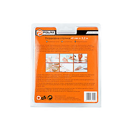 Бордюрна стрічка Polax для ванної 41 мм х 3,2 м біла (45-002)