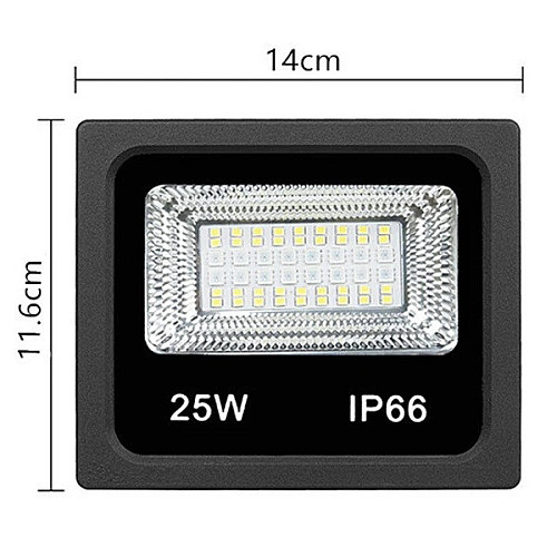Прожектор с влагозащитой RIAS Smart LED RGB IP66 25W Bluetooth управление с приложения Black