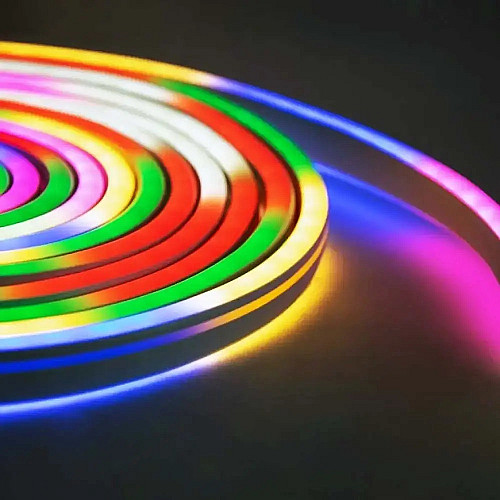 Светодиодная лента RIAS JL-2835 RGB IP65 5м Неон Разноцветный 12V-220V