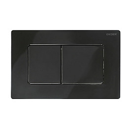 Панель змиву пластикова Koer KT-0602-16 квадратна Чорна KR5182