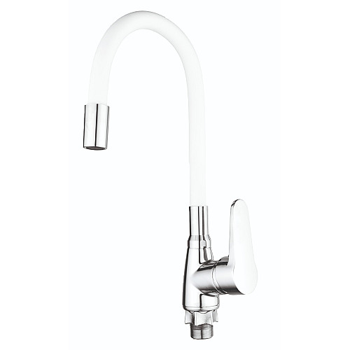 Смеситель для кухні Mixxus Elvis 014 Nut Refl White без підводки MI6309