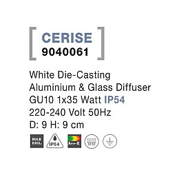 Точечный светильник Nova Luce Cerise Белый (Nova9040061)