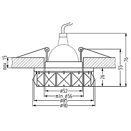 Точковий світильник Candellux SK-83 Хром (2232652)