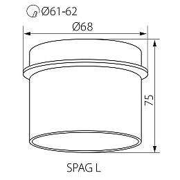 Точечный светильник Kanlux SPAG Черный (Kan27320)