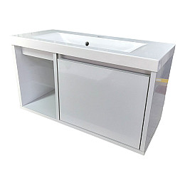 Пластиковая подвесная тумба The MIX Адонис HPL 3103 gloss 70х60х45 см