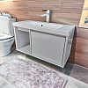 Пластиковая подвесная тумба The MIX Адонис с покрытием HPL 3103 gloss 100х60х45 см