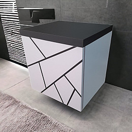 Тумба пластиковая підвісна The MIX Chaos black 60х50х45 см