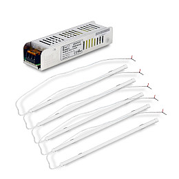 Комплект светильников LED линейных Faraday Electronics 5 шт и Блок питания Full Energy BGL1-12V60W