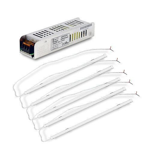 Комплект світильників LED лінійних Faraday Electronics 5 шт і Блок живлення Full Energy BGL1-12V60W
