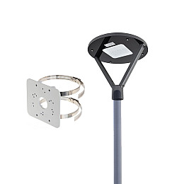 Комплект светильник светодиодный парковый Lightwell LW-GL-50FT/столб парковый серый 4м/кронштейн Dahua PFA152-E