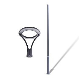 Комплект светильник парковый Lightwell LW-GL-50T/столб парковый 4 м/кронштейн Dahua PDS-1275ZJ-SUS