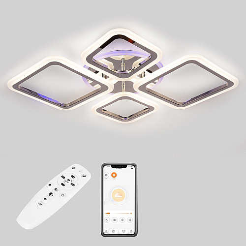 Потолочная LED люстра Sunlight 5331/2+2 R хром