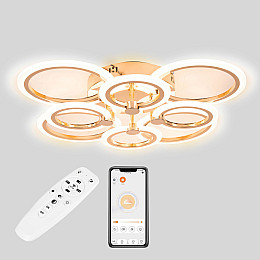 Полочная LED люстра Sunlight 5333/4+4 GLD Gold