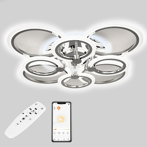 Потолкова LED люстра Sunlight 5333/4+4 СR R хром