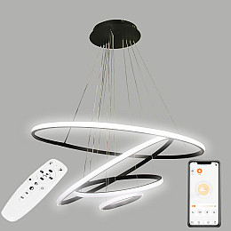 Потолочная LED люстра Sunlight 6026/2+4+6+8 черный