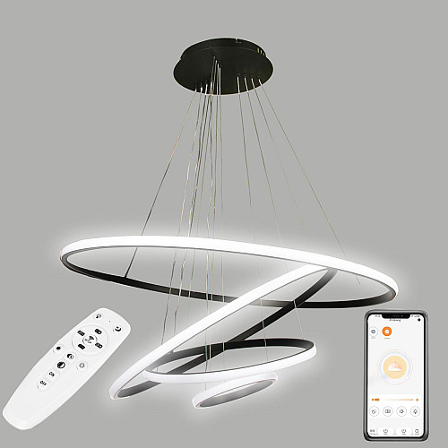 Потолочная LED люстра Sunlight 6026/2+4+6+8 черный