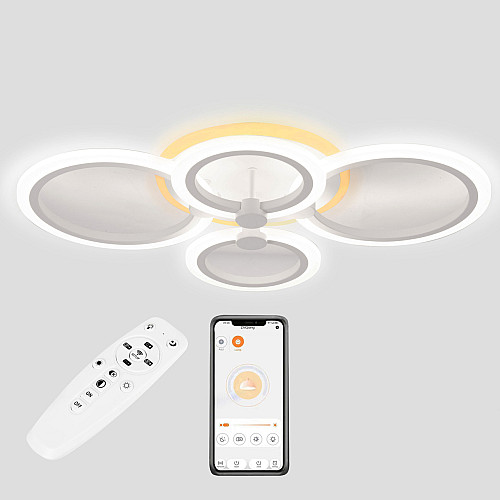 Потолочная LED люстра Sunlight 5333/2+2 R белый