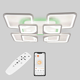Потолочная LED люстра Sunlight 5631/4+4 R белый