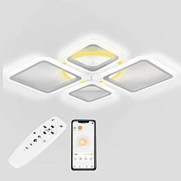 Потолочная LED люстра Sunlight 5331/2+2 R белый