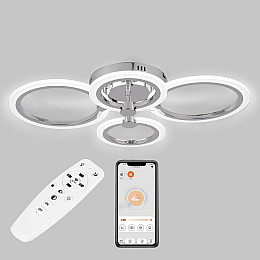 Потолочная LED люстра Sunlight 5333/2+2 хром