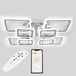 Потолочная LED люстра Sunlight 5331/4+4 хром