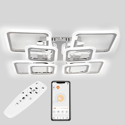 Потолочная LED люстра Sunlight 5331/4+4 хром