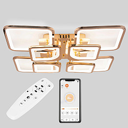 Потолочная LED люстра Sunlight 5631/4+4 Gold