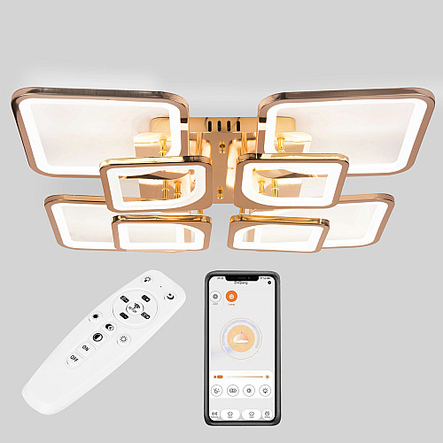 Потолочная LED люстра Sunlight 5631/4+4 Gold
