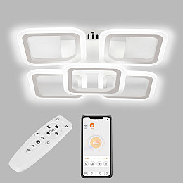 Потолочная LED люстра Sunlight W8036/4+1B Белый