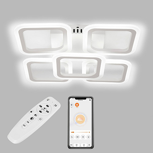 Потолкова LED люстра Sunlight W8036/4+1B Білий