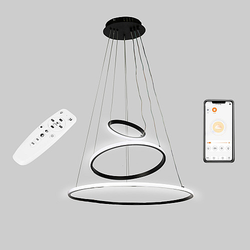 Потолочная LED люстра Sunlight 6026/4+6+8 Черный
