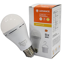 Led лампа E27 з акумулятором Ledvance 8 Вт 806 Лм 2700К A60
