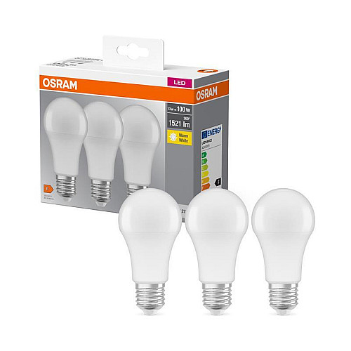 Лампочка Osram LED E27 13 Вт 2700К 3 шт