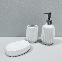 Набір для ванної кімнати BonaDi 851-322 3 предмета Білий