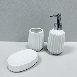 Набір для ванної кімнати BonaDi 851-322 3 предмета Білий