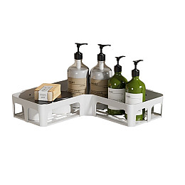 Настенная угловая полка для хранения в ванной ANbeauty 24х11.9х5.2 см Белый (AN0103490)