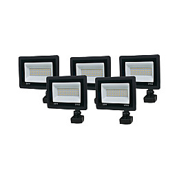 Комплект светодиодных прожекторов Lightwell 50W с датчиком движения 5 шт (LW-FL-B-50-S)