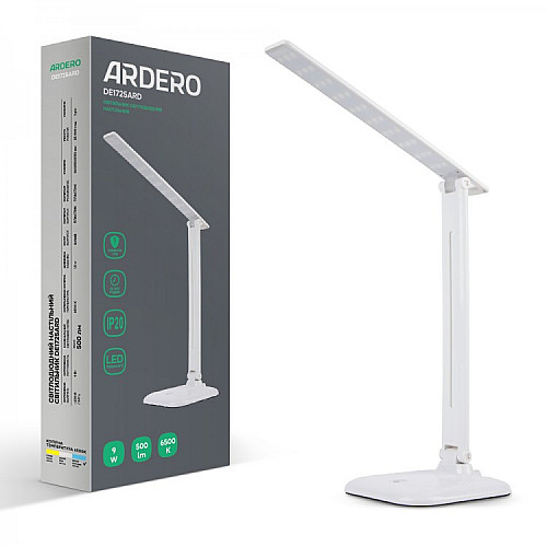 Лампа настольна Ardero DE1725ARD 9 Вт 36х15х15 см Білий