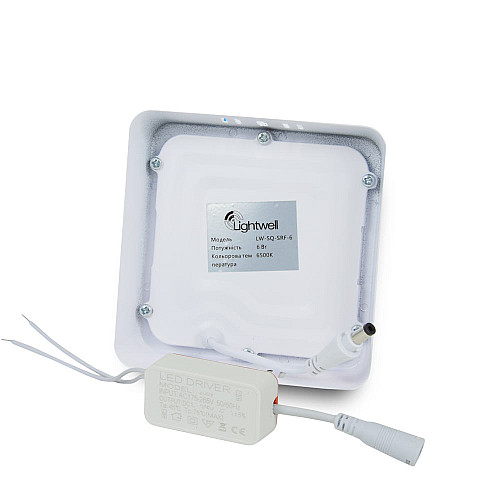 Комплект світильників світлодіодних Lightwell LW-SQ-SRF-6 6 W 3 шт