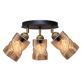 Светильник стельовий MSK Electric Tornado PL 202415-3R BK 619327