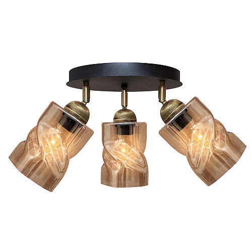 Светильник стельовий MSK Electric Tornado PL 202415-3R BK 619327
